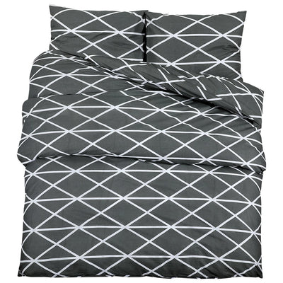 VIDAXL -Duvet -Überraschungs -Set 135x200 cm Baumwollgrau