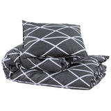 VIDAXL -Duvet -Überraschungs -Set 135x200 cm Baumwollgrau - afbeelding 3