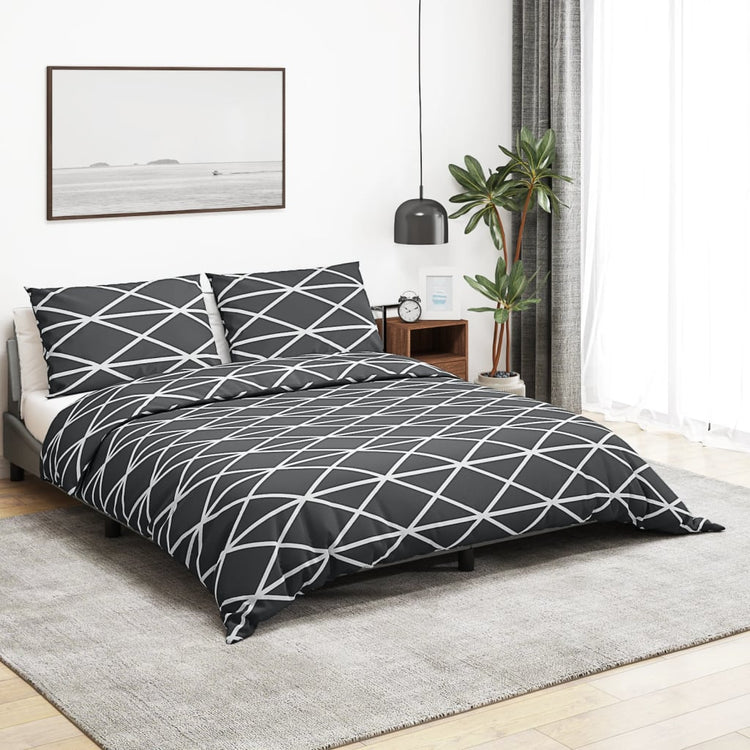 VIDAXL -Duvet -Überraschungs -Set 135x200 cm Baumwollgrau