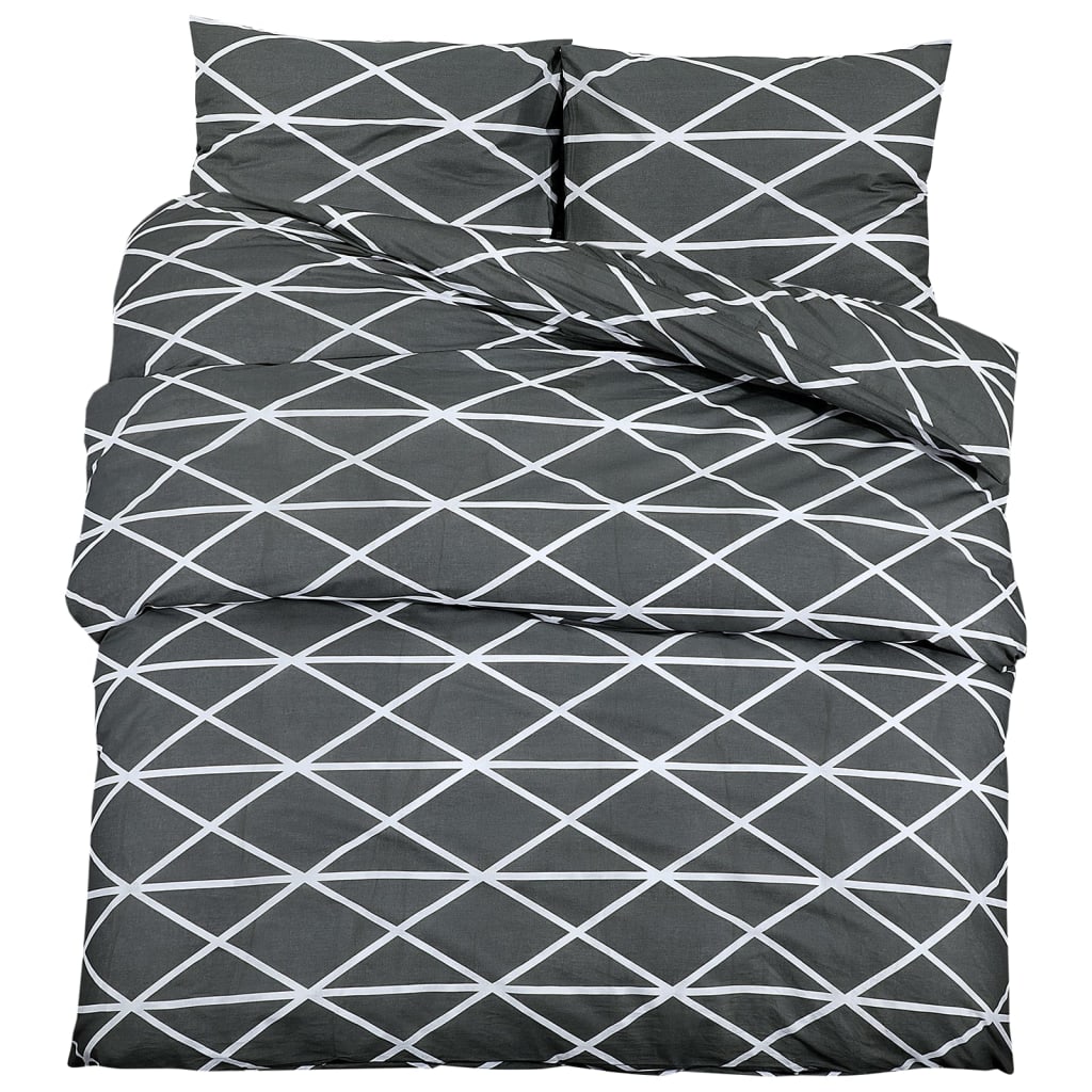 Vidaxl Duvet Crossing Set 200x200 cm Baumwollgrau