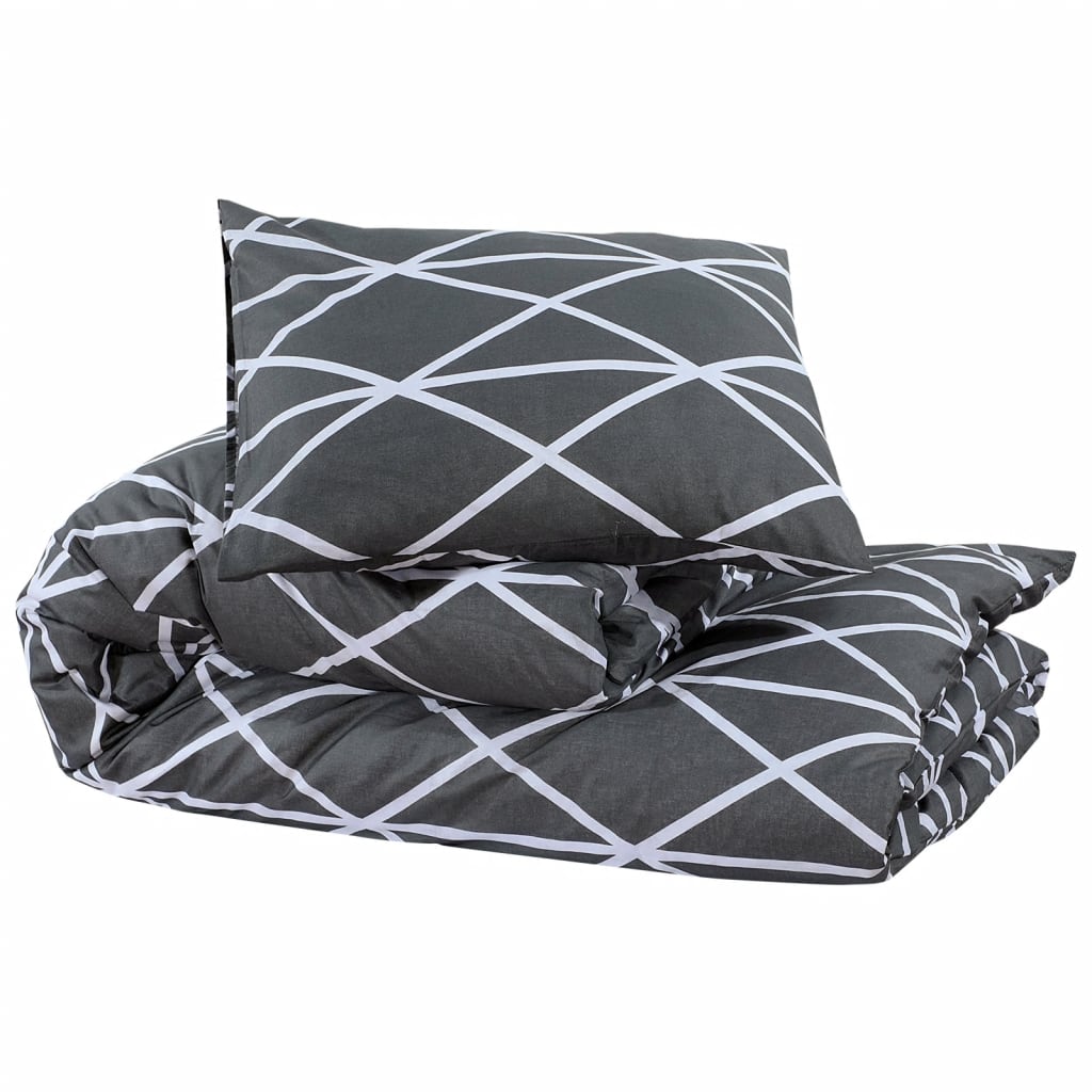 Vidaxl Duvet Crossing Set 200x200 cm Baumwollgrau