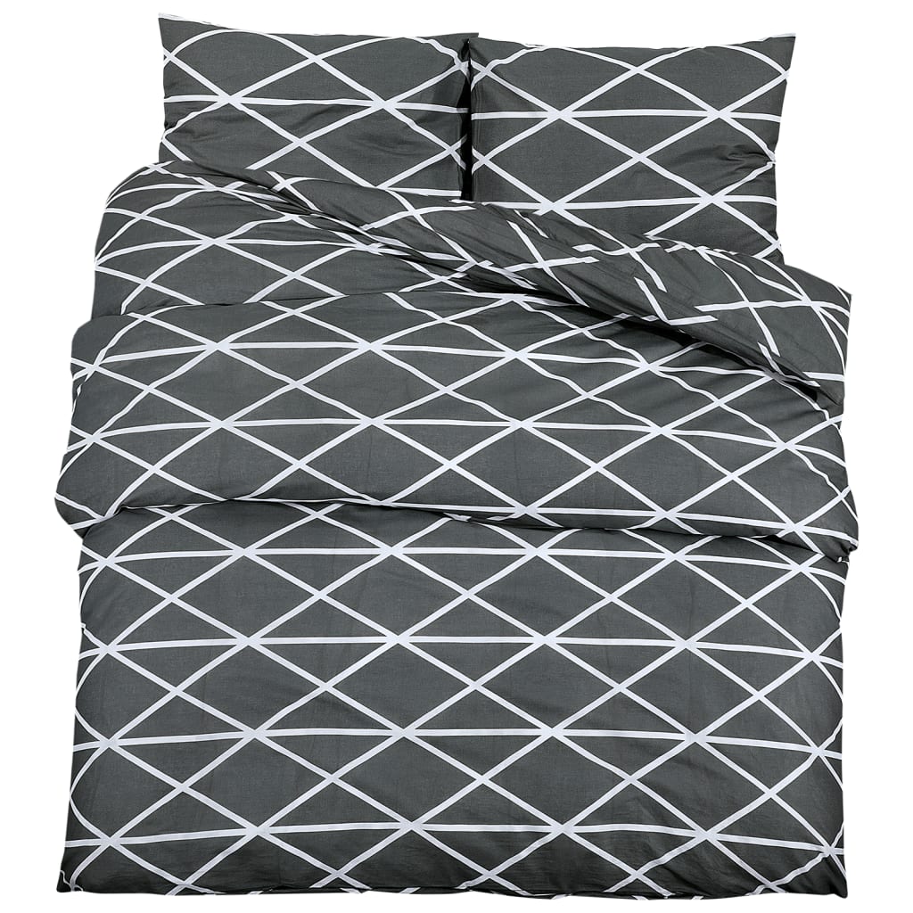 Vidaxl Duvet Crossing Set 200x200 cm Baumwollgrau