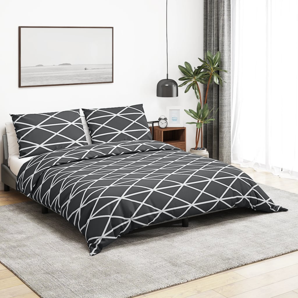 Vidaxl Duvet Crossing Set 200x200 cm Baumwollgrau