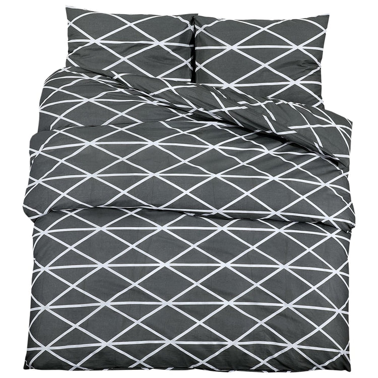 Vidaxl Duvet Crossing Set 225x220 cm Baumwollgrau