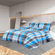 Vidaxx Bettbezug-Set 155 x 220 cm, Baumwolle, Blau und Grau