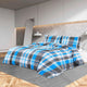 Vidaxx Bettbezug-Set 200x220 cm Baumwolle blau und grau