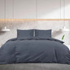 Vidaxl Duvet Overlay Set 200x200 cm Baumwoll -Anthrazit -gelöscht