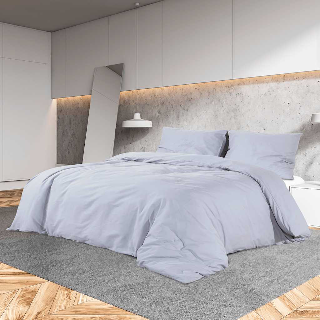 VIDAXL -Duvet -Überraschungs -Set 140x200 cm Baumwollgrau