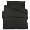 Vidaxl Duvet Overlay Set 200x200 cm Baumwollschwarz
