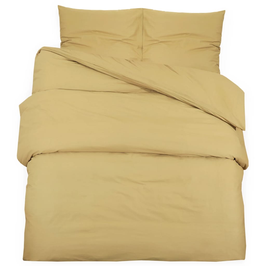 VIDAXL -Duvet -Überraschungs -Set 155x220 cm Baumwolltaupe