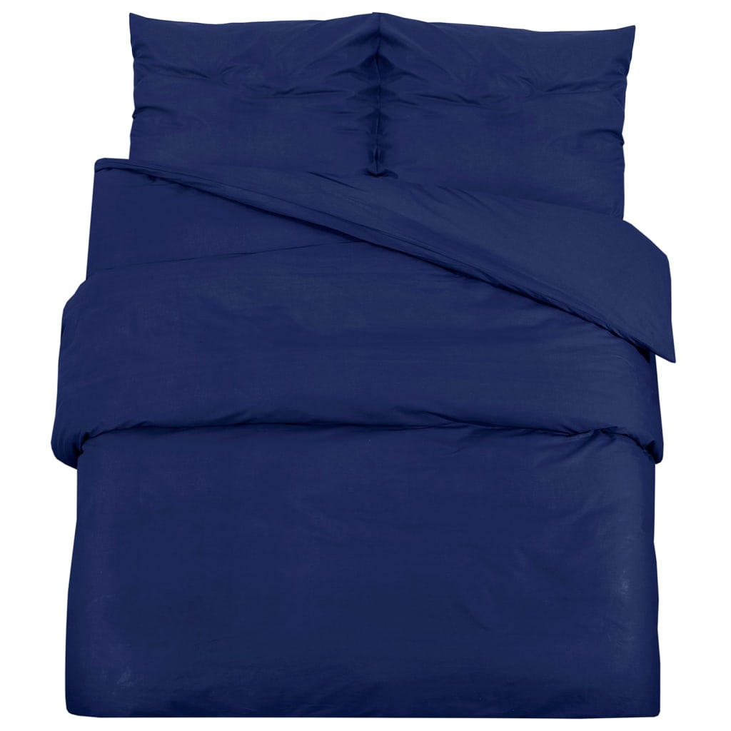 Vidaxx Bettbezug-Set 200x220 cm Baumwolle Marineblau