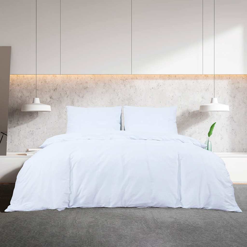 Vidaxl Duvet Crossing Set 260x240 cm Baumwoll weiß