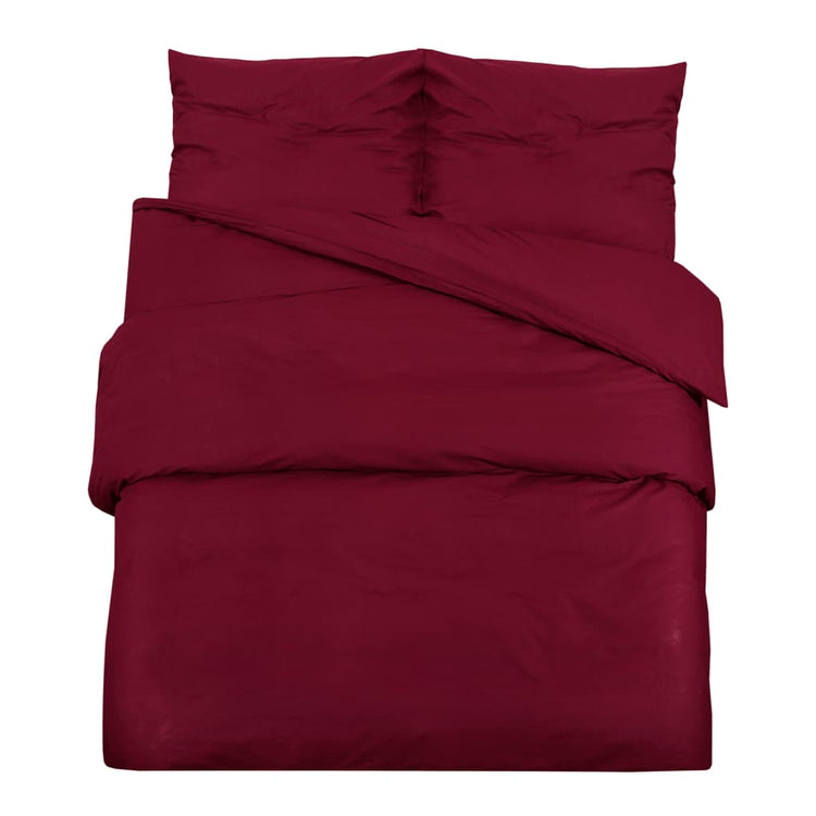 Vidaxl Duvet Crossing Set 140x200 cm Baumwollburgunderrot