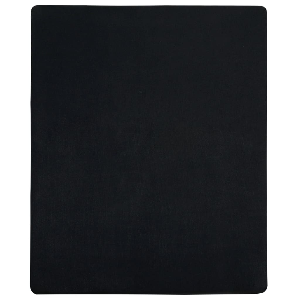 Vidaxl angepasstes Blatt Trikot 90x200 cm Baumwollschwarz