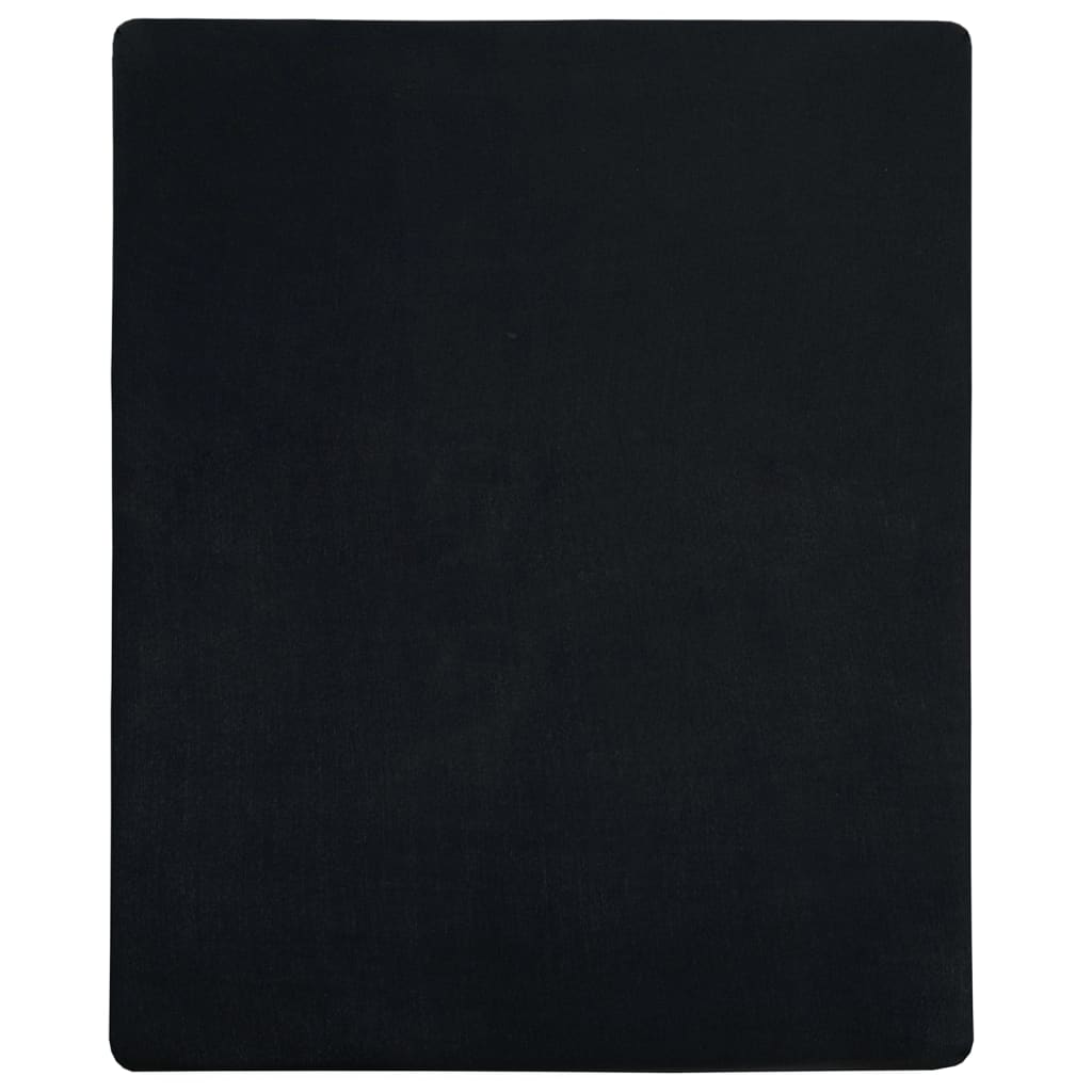 Vidaxl angepasstes Blatt Trikot 140x200 cm Baumwollschwarz