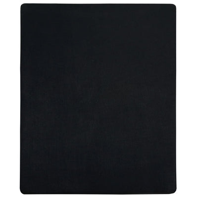 Vidaxl angepasstes Blatt Trikot 160x200 cm Baumwollschwarz