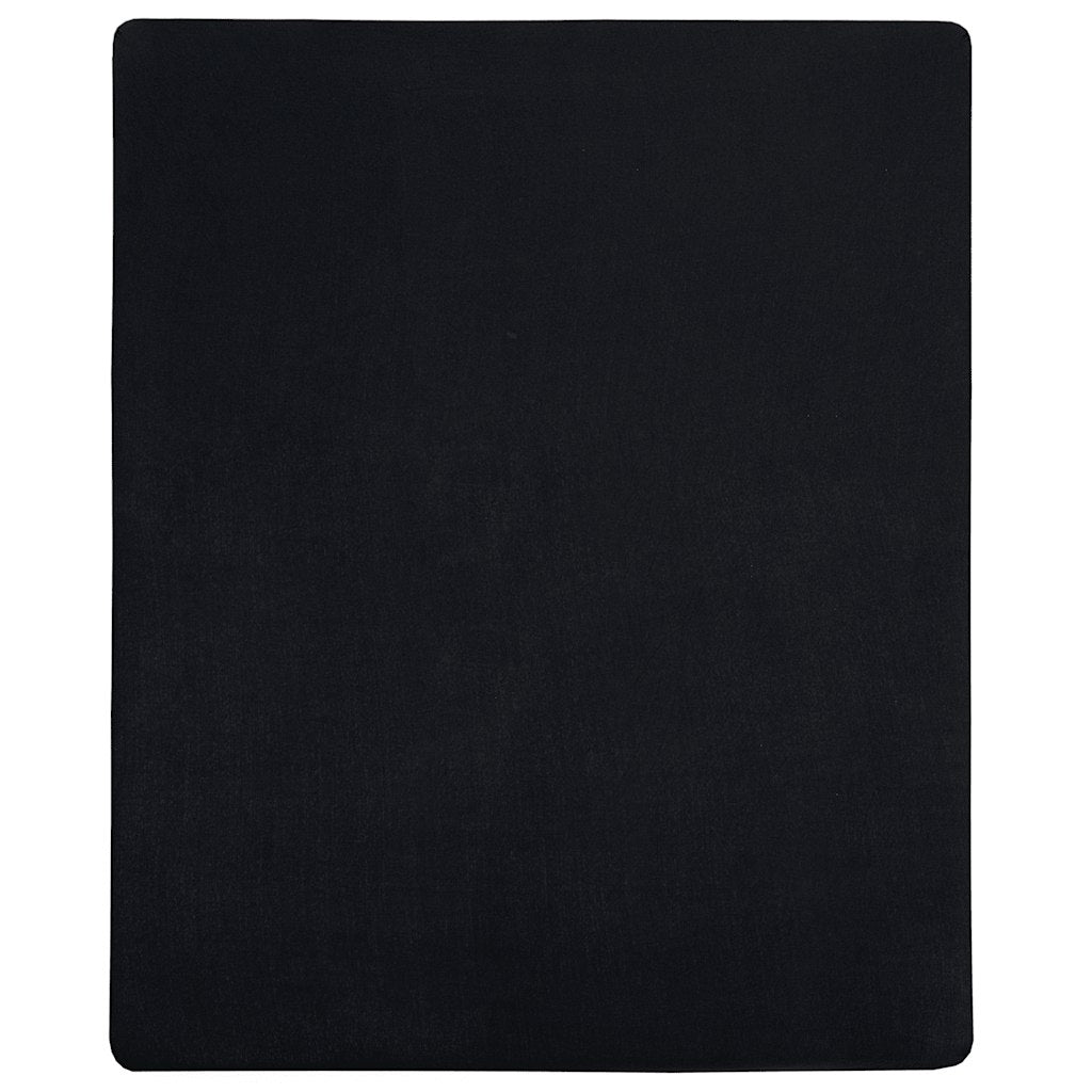 Vidaxl ausgestattete Blätter 2 St Jersey 180x200 cm Baumwollschwarz