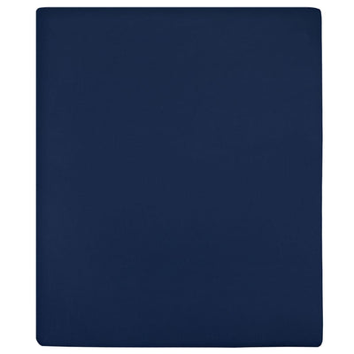 Vidaxl angepasstes Blatt Jersey 90x200 cm Baumwollmarine Blau