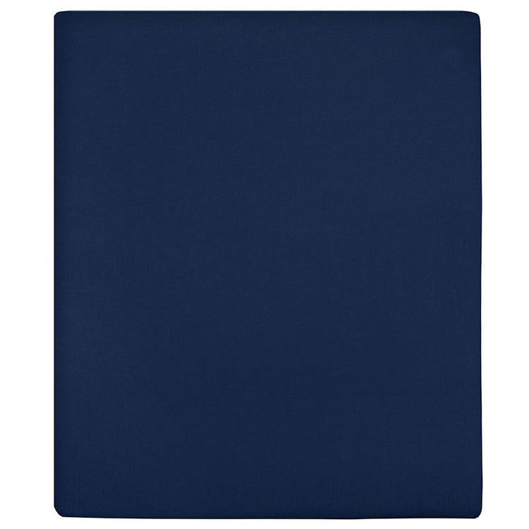 Vidaxl ausgestattete Laken 2 St Jersey 100x200 cm Baumwoll Marine Blau