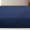 Vidaxl angepasstes Blatt Trikot 140x200 cm Baumwollmarineblau