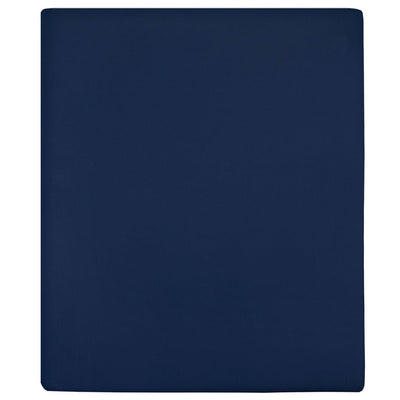Vidaxl ausgestattete Laken 2 St Jersey 180x200 cm Baumwoll Marine Blau