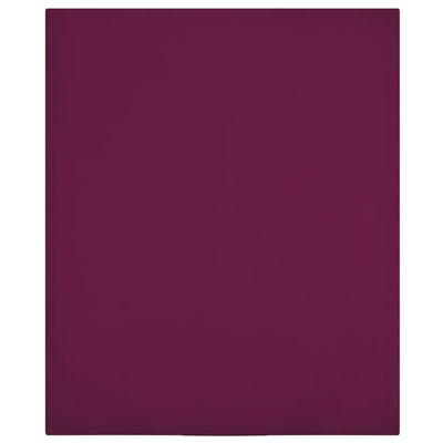 Vidaxl angepasstes Blatt Trikot 90x200 cm Baumwollbordeaux Rot