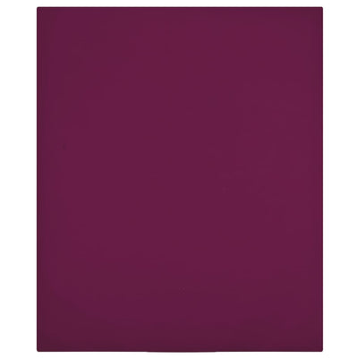 Vidaxl angepasstes Blatt Jersey 100x200 cm Baumwollbordeaux rot