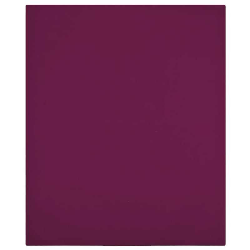 Vidaxl angepasstes Blatt Jersey 100x200 cm Baumwollbordeaux rot