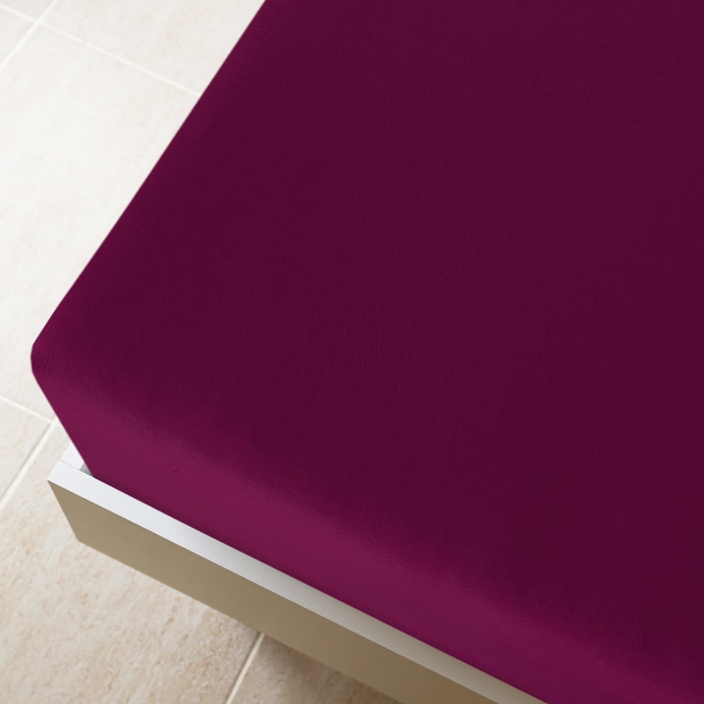 Vidaxl angepasstes Blatt Jersey 100x200 cm Baumwollbordeaux rot