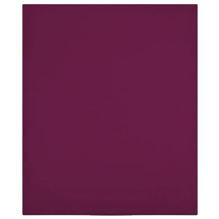 Vidaxl angepasstes Blatt Trikot 180x200 cm Baumwollbordeaux Rood