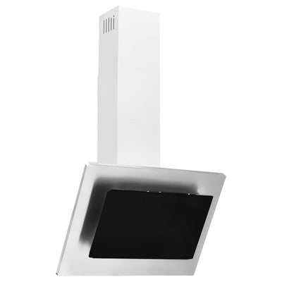 Vidaxl Wandextraktionshaube 60 cm Edelstahl gehärtetes Glas Silber gefärbt