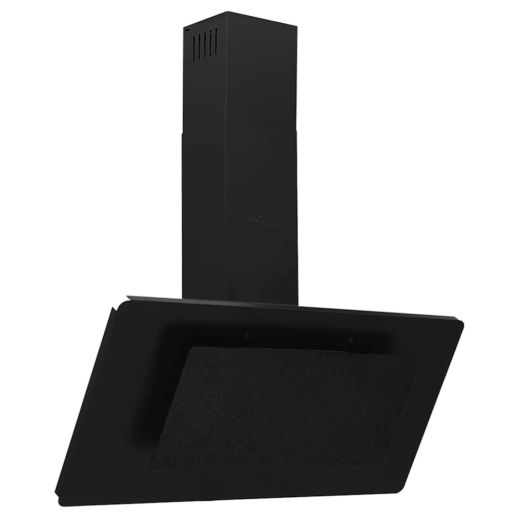 Vidaxl Wandextraktionshaube 90 cm Edelstahl und gehärtetes Glas schwarz
