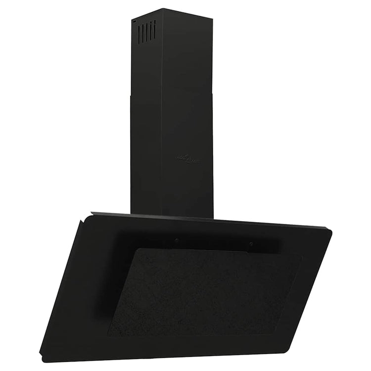 Vidaxl Wandextraktionshaube 90 cm Edelstahl und gehärtetes Glas schwarz