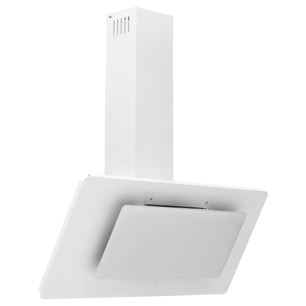 Vidaxl Wandextraktionshaube 90 cm Edelstahl und gehärtetes Glas weiß