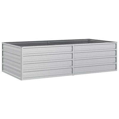 Vidaxl -Pflanzer erhöhte 160 x 80 x 45 cm verzinkte Stahl Silber