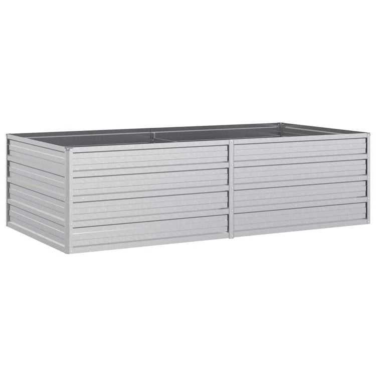 Vidaxl -Pflanzer erhöhte 160 x 80 x 45 cm verzinkte Stahl Silber