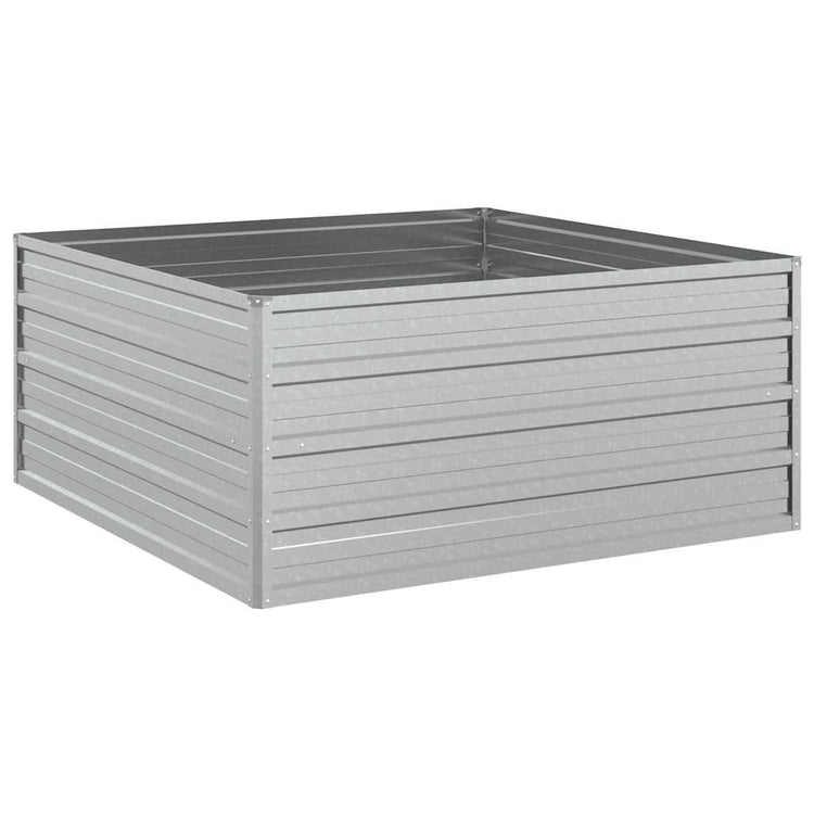 VIDAXL -Pflanzer erhoben 100x100x45 cm verzinktes Stahl Silber