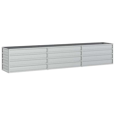 VIDAXL -Pflanzer erhöht 240 x 40 x 45 cm verzinktes Stahl Silber
