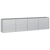 Vidaxl -Pflanzer erhöht 320x40x77 cm verzinktes Stahl Silber