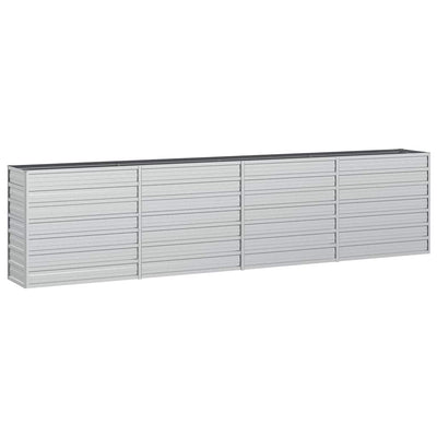 Vidaxl -Pflanzer erhöht 320x40x77 cm verzinktes Stahl Silber