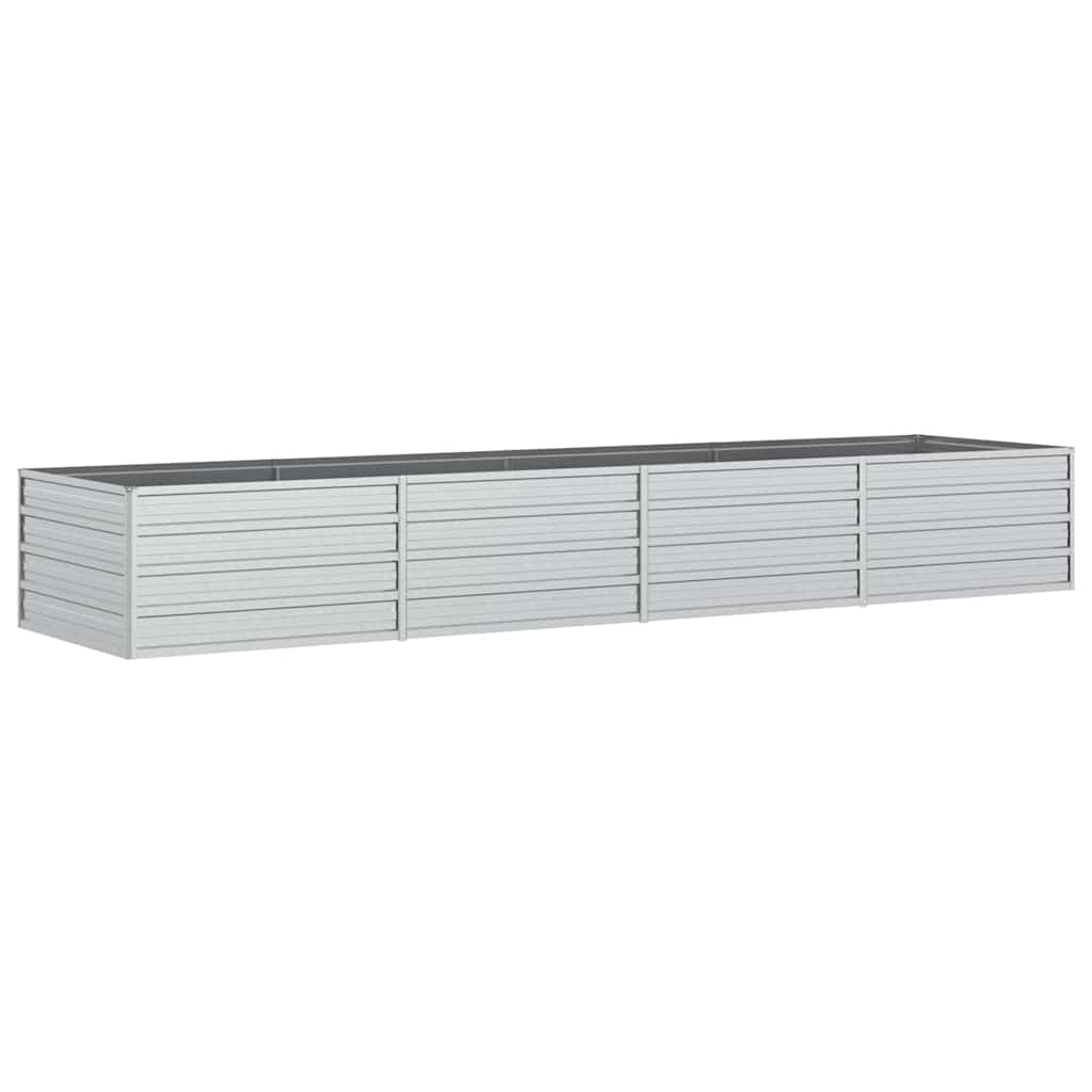 VIDAXL -Pflanzer erhöhte 320x80x45 cm verzinktes Stahl Silber