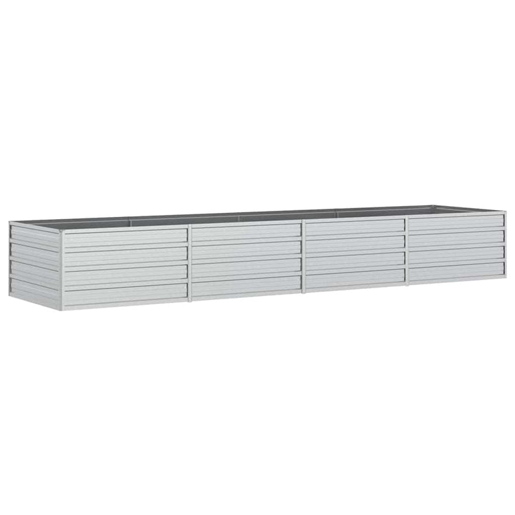 VIDAXL -Pflanzer erhöhte 320x80x45 cm verzinktes Stahl Silber