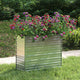 VIDAXL -Pflanzer erhoben 100 x 40 x 77 cm verzinktes Stahl Silber