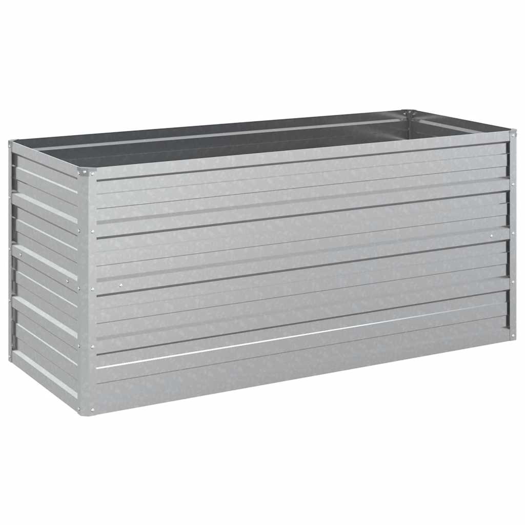 VIDAXL -Pflanzer erhoben 100 x 40 x 45 cm verzinktes Stahl Silber