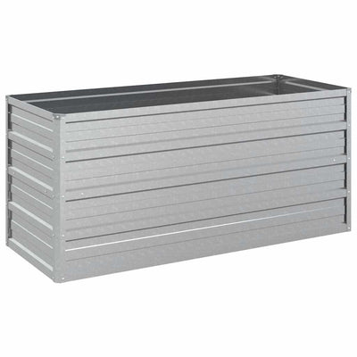 VIDAXL -Pflanzer erhoben 100 x 40 x 45 cm verzinktes Stahl Silber