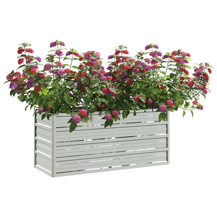 VIDAXL -Pflanzer erhoben 100 x 40 x 45 cm verzinktes Stahl Silber