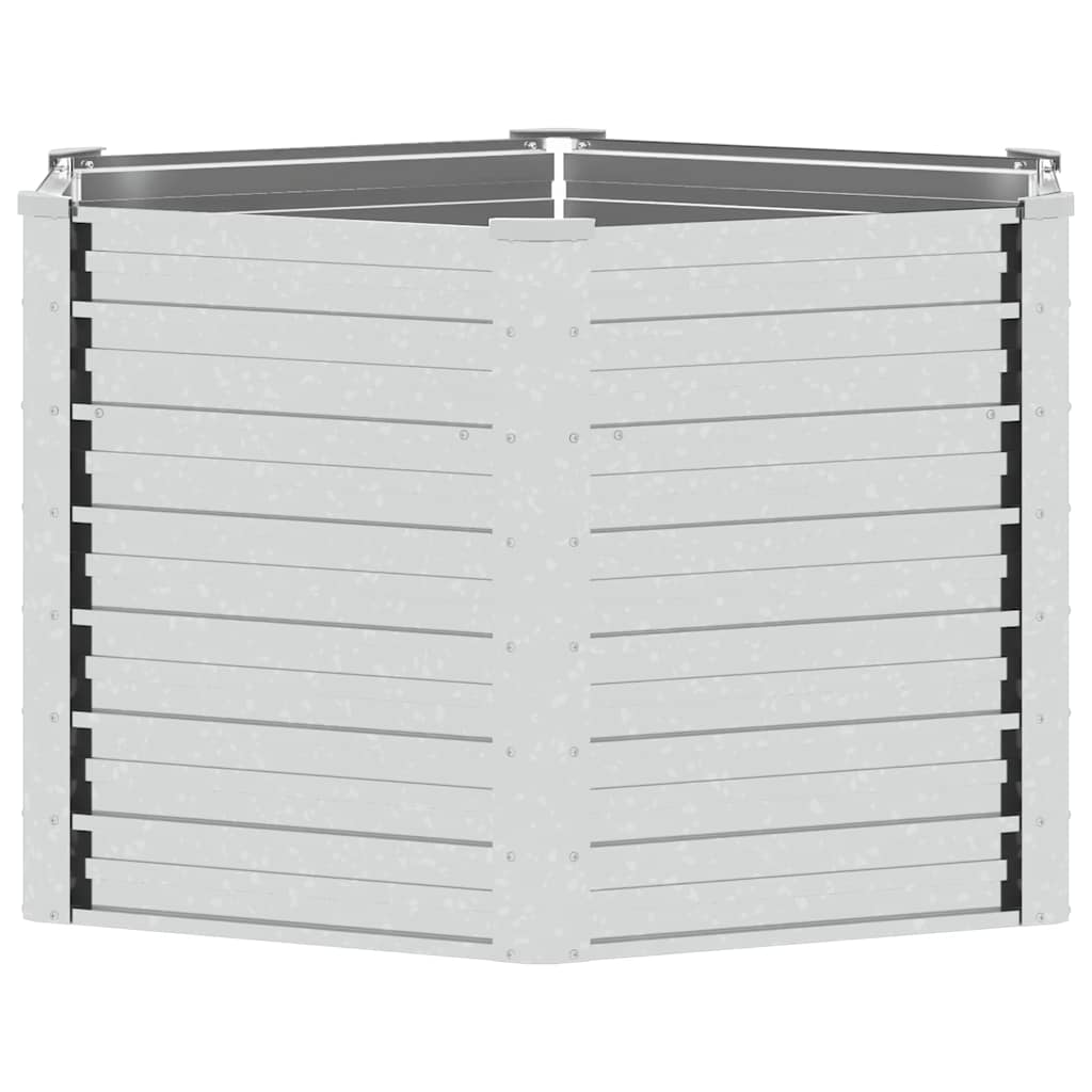 VIDAXL -Pflanzer erhöht 129 x 77 cm verzinkter Stahl Silberfarbe