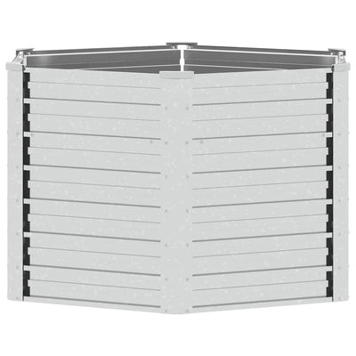 VIDAXL -Pflanzer erhöht 129 x 77 cm verzinkter Stahl Silberfarbe