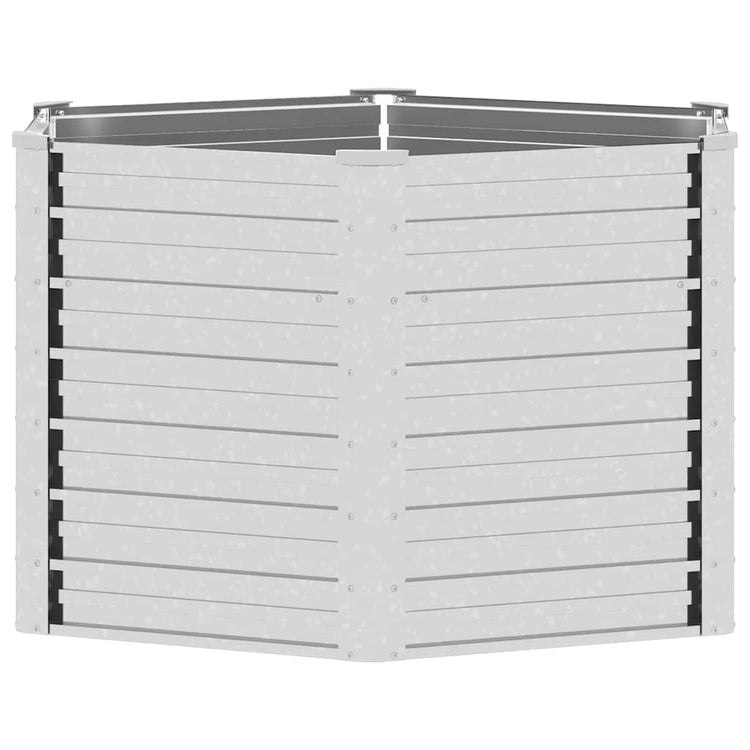 VIDAXL -Pflanzer erhöht 129 x 77 cm verzinkter Stahl Silberfarbe