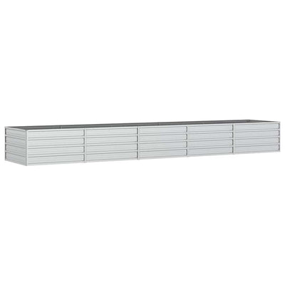 VIDAXL -Pflanzer erhöht 400 x 80 x 45 cm verzinktes Stahl Silber